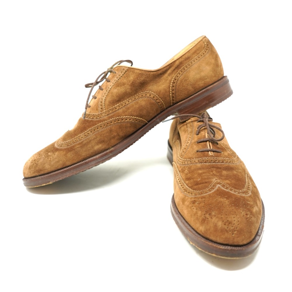 Gravati Shoes Men 11  Brown Suede Derby Tie Lace Up Italy Classic Dress Casual - Picture 2 of 12